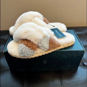 Free People Mayberry Teddy fuzzy slides womens size 8
